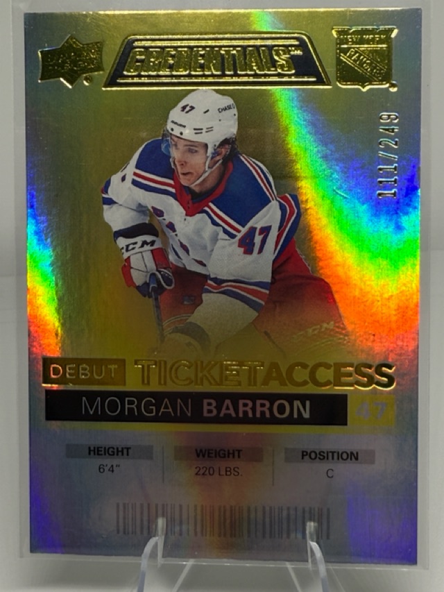 2021-22 Upper Deck Credentials - Yellow Morgan Barron #53 SN249 front