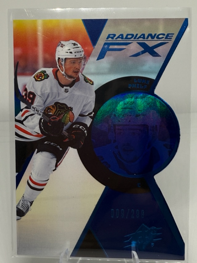 2023-24 SPx - Radiance FX Blue Luke Philp #RFX-98 SN299 front