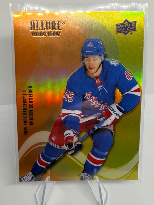 2022-23 Upper Deck Allure - Color Flow Orange-Yellow Braden Schneider #SF-31 front