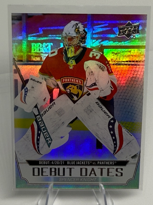 2022-23 Upper Deck - Debut Dates Gold Spencer Knight #DD-12 front