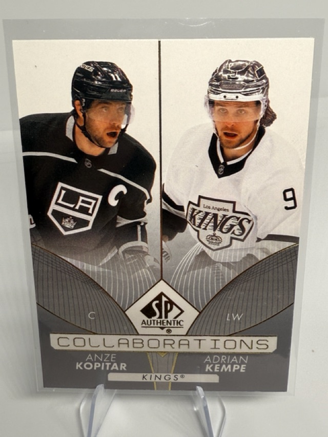 2022-23 SP Authentic - Collaborations Anze Kopitar / Adrian Kempe #C-19 front