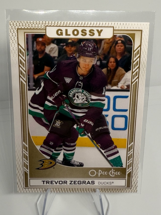 2023-24 Upper Deck - O-Pee-Chee Glossy Gold Trevor Zegras #R-49 front
