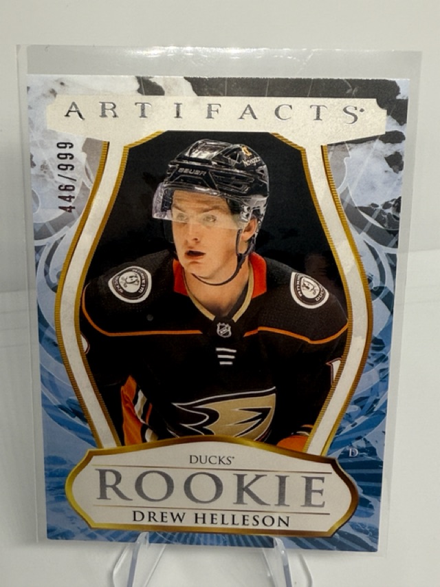 2023-24 Upper Deck Artifacts Drew Helleson #196 RC, SN999 front