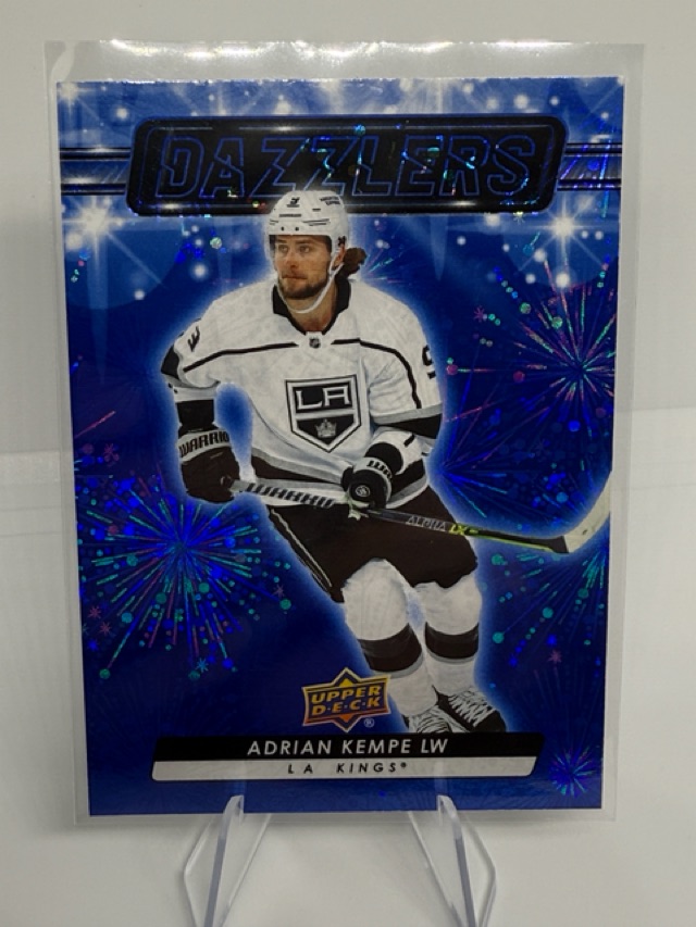 2023-24 Upper Deck - Dazzlers Blue Adrian Kempe #DZ-70 front