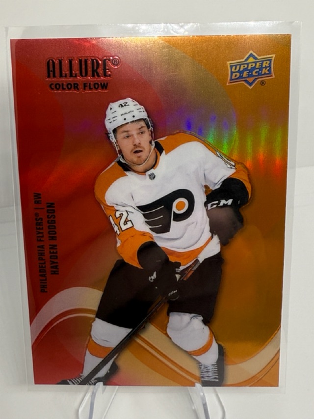 2022-23 Upper Deck Allure - Color Flow Red-Orange Hayden Hodgson #SF-83 front