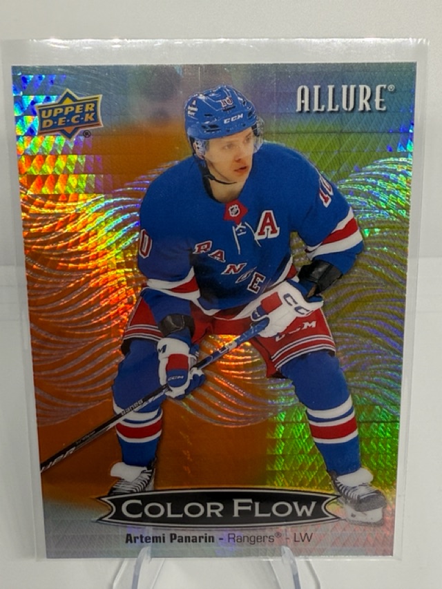 2024-25 Upper Deck Allure - Color Flow Orange-Yellow Spectrum Artemi Panarin #CFL-8 SN199 front