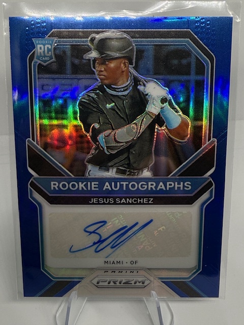 2021 Panini Prizm - Rookie Autographs Blue Prizm Jesus Sanchez #RA-JE AU, SN149 front