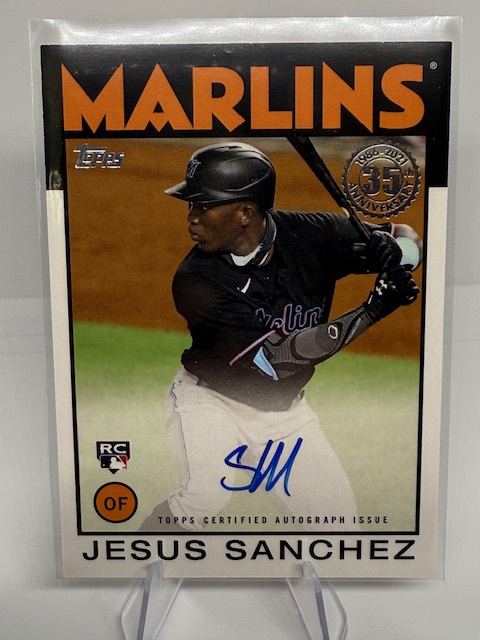 2021 Topps Update - 1986 Topps Baseball Autographs Jesus Sanchez #86B-JS AU front