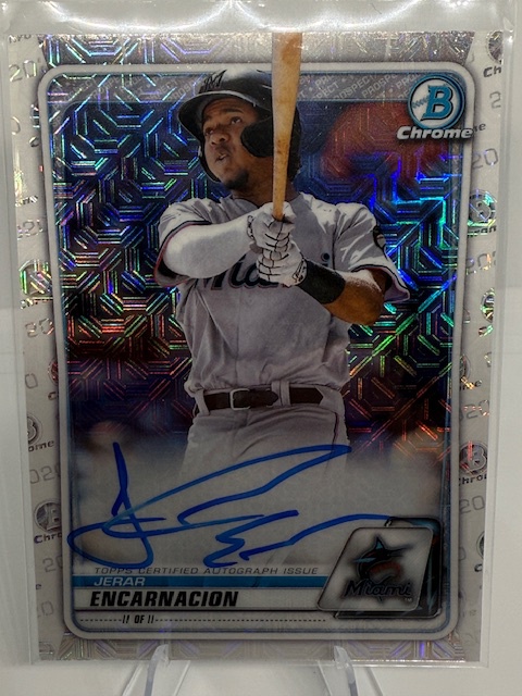2020 Bowman Chrome - Prospect Autographs Mojo Refractor Jerar Encarnacion #BCMA-JE AU front