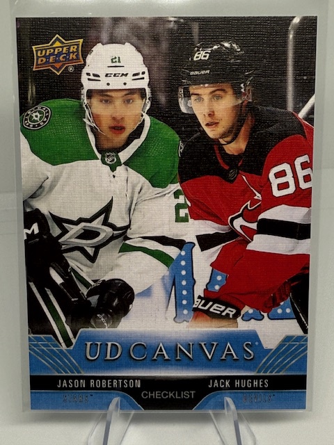 2023-24 Upper Deck - UD Canvas Jason Robertson / Jack Hughes #C360 front