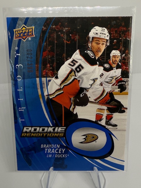 2022-23 Upper Deck Trilogy - Rookie Renditions Blue Brayden Tracey #RR-10 SN399 front