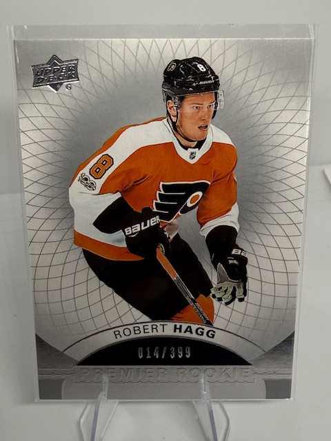 2017-18 Upper Deck Premier Robert Hagg #87 RC, SN399 front