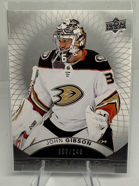 2017-18 Upper Deck Premier John Gibson #20 SN249 front