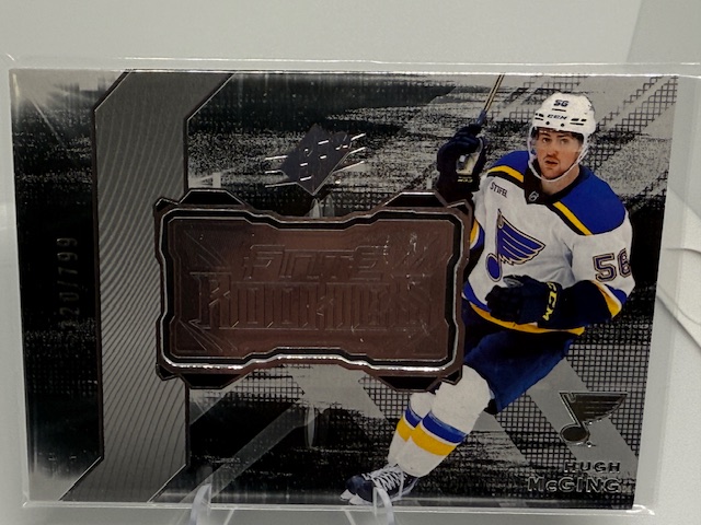 2023-24 SPx - Finite Rookies Hugh McGing #F-36 SN799 front