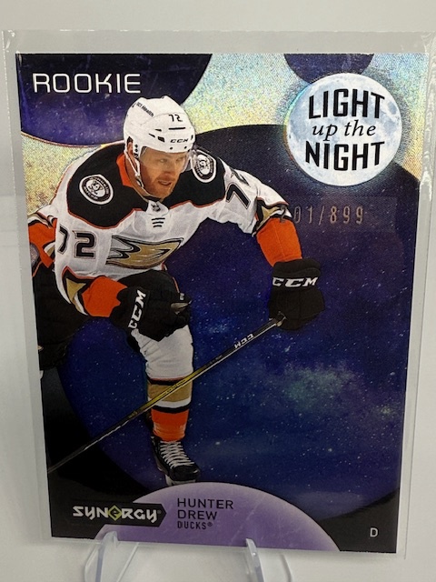 2022-23 Upper Deck Synergy - Light Up the Night Rookies Hunter Drew #LNR-HD SN899 front