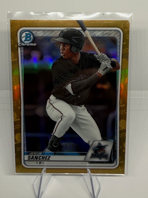2020 Bowman Chrome - Prospects Gold Jesus Sanchez #BCP-204 SN50 front