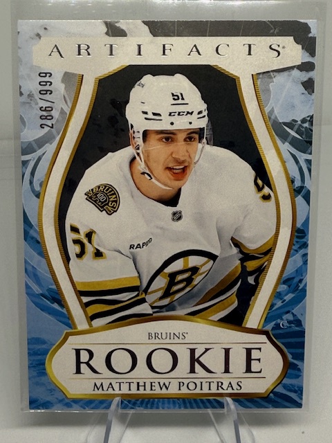 2023-24 Upper Deck Artifacts - Retro Rookies Exchange Matthew Poitras #9 SN999 front