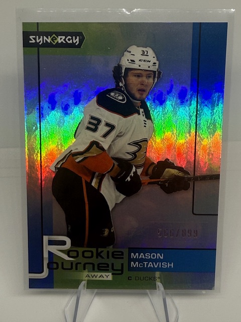 2021-22 Upper Deck Synergy - Rookie Journey Away Mason McTavish #RJ-4 SN899 front