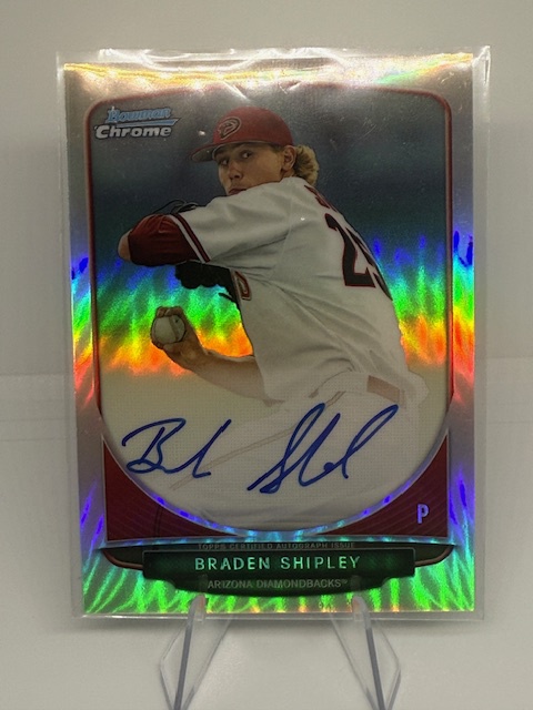 2013 Bowman Draft Picks & Prospects - Chrome Draft Pick Autographs Refractors Braden Shipley #BCA-BS AU front