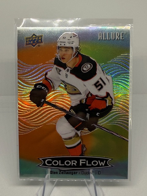 2024-25 Upper Deck Allure - Color Flow Orange-Yellow Olen Zellweger #CFL-41 front