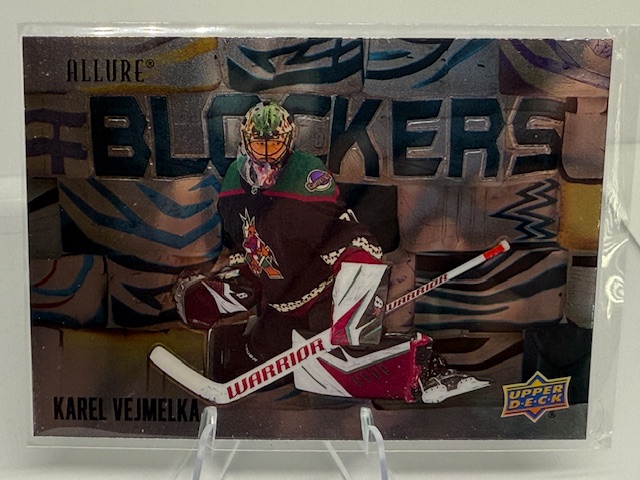 2022-23 Upper Deck Allure - Blockers Karel Vejmelka #BL-26 front
