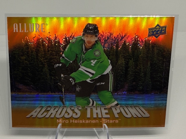 2024-25 Upper Deck Allure - Across the Pond Orange Miro Heiskanen #ATP-9 front