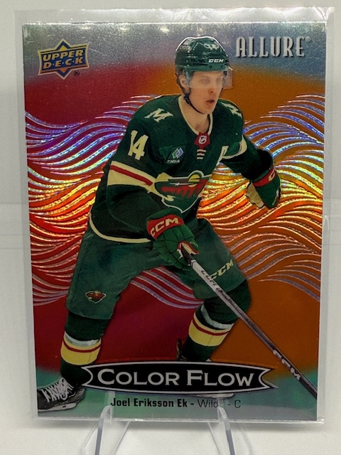 2024-25 Upper Deck Allure - Color Flow Red-Orange Joel Eriksson Ek #CFL-24 front