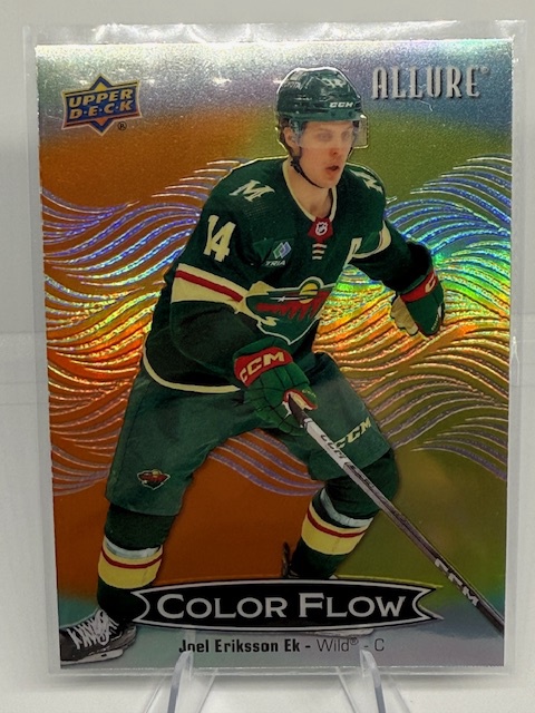 2024-25 Upper Deck Allure - Color Flow Orange-Yellow Joel Eriksson Ek #CFL-24 front