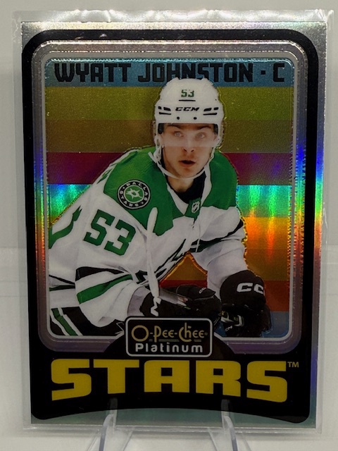 2024-25 O-Pee-Chee Platinum - Retro Rainbow Wyatt Johnston #R43 front
