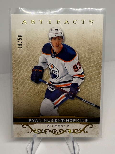 2021-22 Upper Deck Artifacts - Yellow Ryan Nugent-Hopkins #67 SN50 front