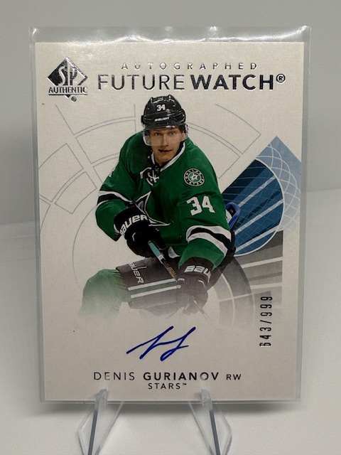 2017-18 SP Authentic Denis Gurianov #133 AU, RC, SN999 front