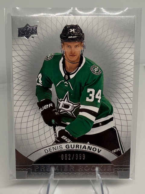 2017-18 Upper Deck Premier Denis Gurianov #67 RC, SN399 front