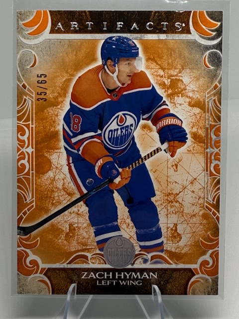 2024-25 Upper Deck Artifacts - Orange Zach Hyman #20 SN65 front