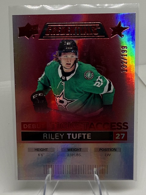 2021-22 Upper Deck Credentials - Red Riley Tufte #75 SN199 front