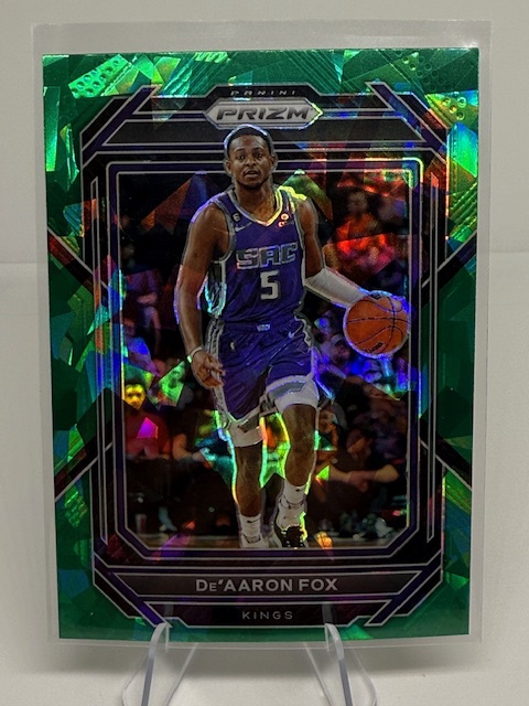 2022-23 Panini Prizm - Prizms Green Ice De'Aaron Fox #118 front