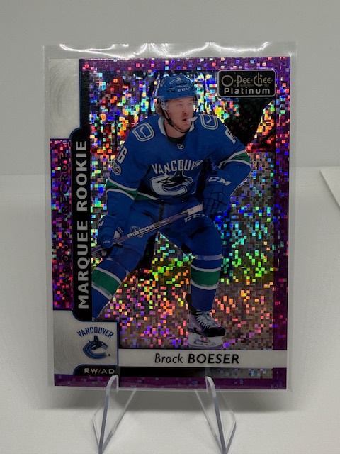 2017-18 O-Pee-Chee Platinum - Violet-Pixels Brock Boeser #165 front