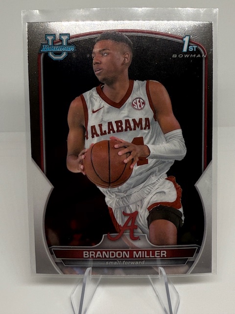 2022-23 Bowman University Chrome Brandon Miller #80 front