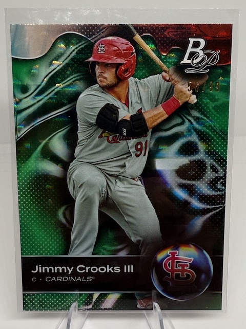 2023 Bowman Platinum - Top Prospects Green Jimmy Crooks III #TOP-37 SN99 front