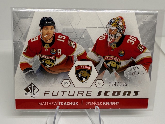 2022-23 SP Authentic - Future Icons Matthew Tkachuk / Spencer Knight #FI-13 SN399 front