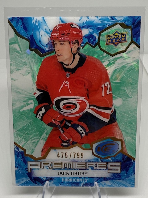 2021-22 Upper Deck Ice - Green Jack Drury #160 RC, SN799 front