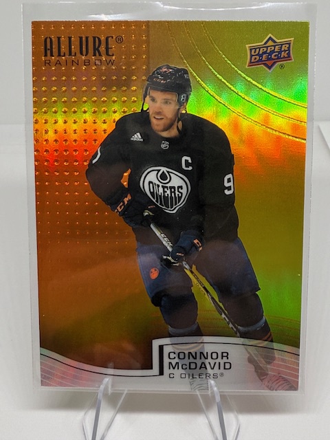 2021-22 Upper Deck Allure - Rainbow Orange-Yellow Connor McDavid #R-97 front