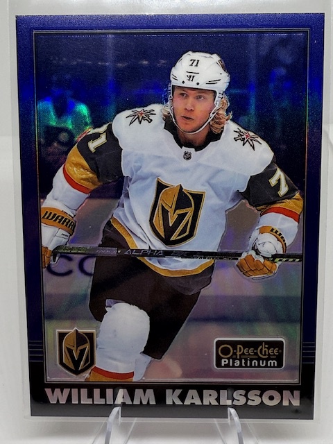 2020-21 O-Pee-Chee Platinum - Retro-Blue-Rainbow William Karlsson #R-48 SN149 front