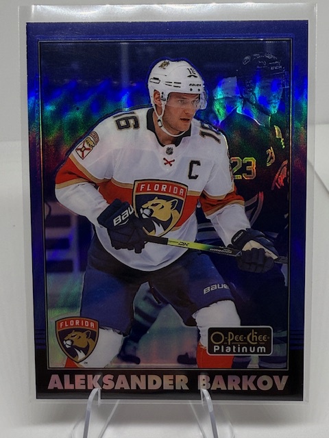 2020-21 O-Pee-Chee Platinum - Retro-Blue-Rainbow Aleksander Barkov #R-22 SN149 front