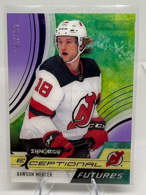2021-22 Upper Deck Synergy - Exceptional Futures Purple Dawson Mercer #EF-DM SN199 front