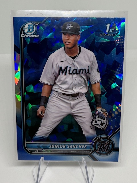 2022 Bowman Sapphire Edition Junior Sanchez #BCP-111 front