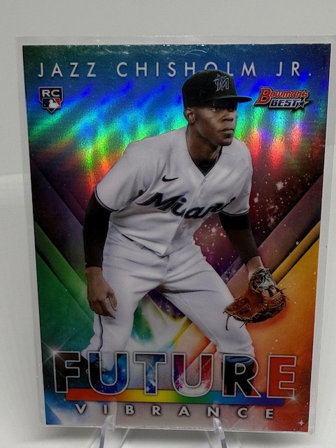 2021 Bowman's Best - Bowman Future Vibrance Jazz Chisholm Jr. #BFV-10 front