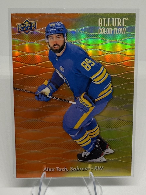 2023-24 Upper Deck Allure - Color Flow Orange-Yellow Alex Tuch #CF-9 front