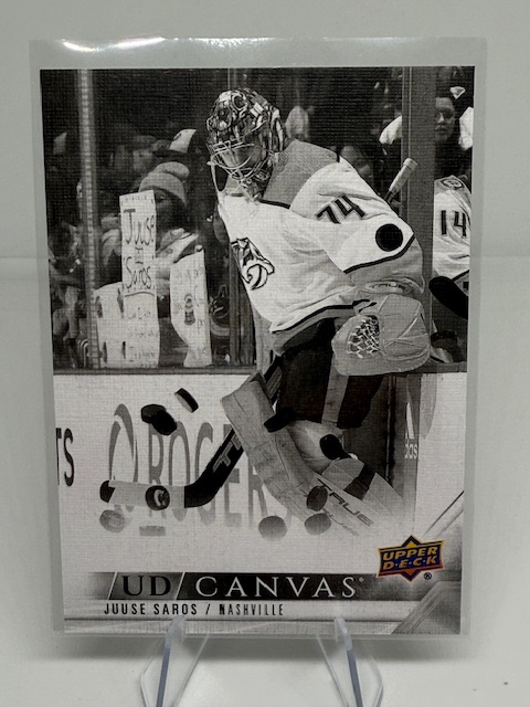 2022-23 Upper Deck - UD Canvas Black & White Juuse Saros #C313 front