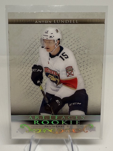 2022-23 Upper Deck Artifacts - 2021-22 Upper Deck Artifacts Update I: Clear Cut Rookies Anton Lundell #CRU-13 front