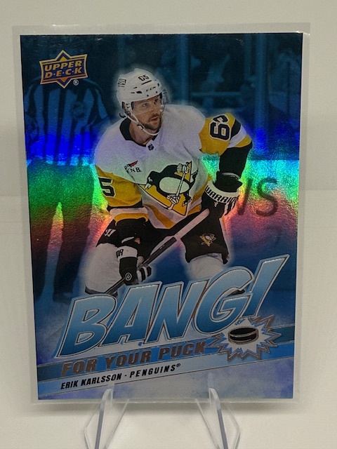 2024-25 Upper Deck - Bang! For Your Puck Erik Karlsson #BP-1 front
